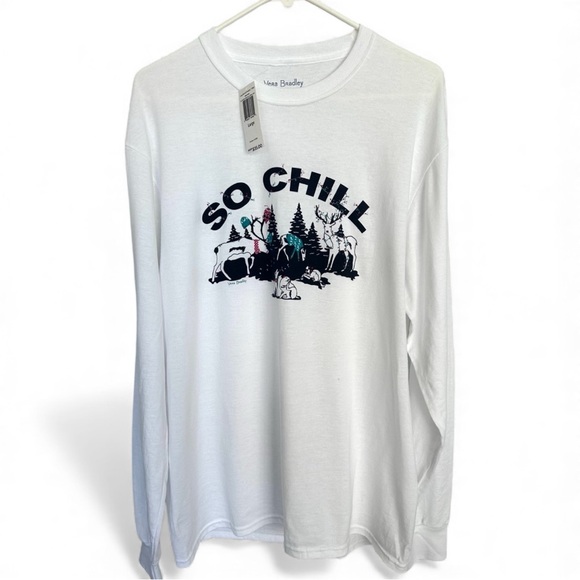 Vera Bradley “So Chill” Long Sleeve Graphic Tee | Holiday Reindeer | NWT |Size L - Picture 3 of 11